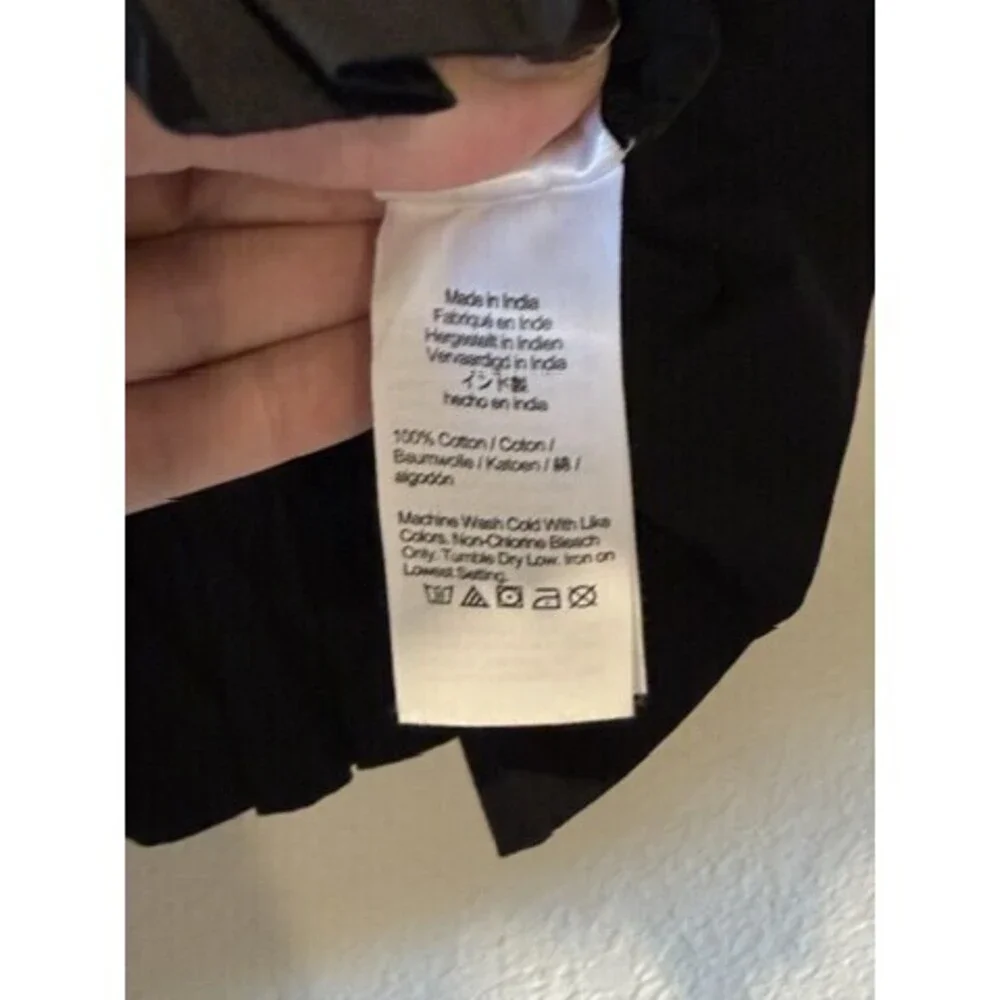 J.Crew Cinched-Waist Cotton Poplin Tank Top - Black - XL